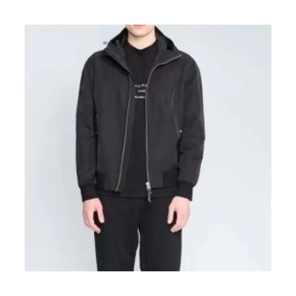 Tom Ford Mens Logo Casual Leather Jacket Black - … - 1