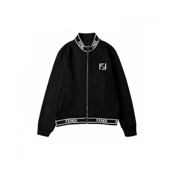 Fendi Mens Logo Casual Jackets Black - 펜디 2021 남성… - 1