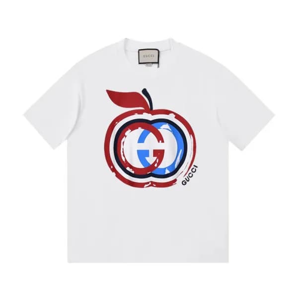 구찌 여자 크루넥 화이트 반팔티 - Unisex White Tshirts - guc0456… - 1