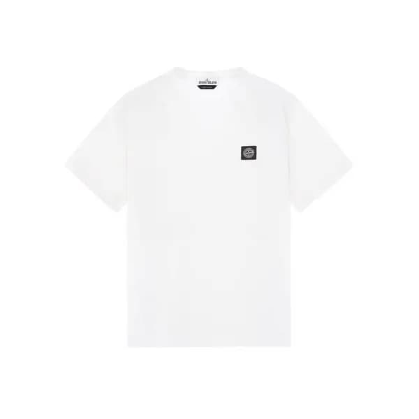 스톤아일랜드 남성 화이트 크루넥 반팔티 - Mens White Tshirts - sto04… - 1