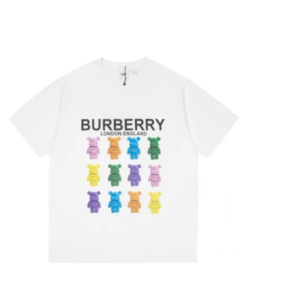 버버리 남성 크루넥 화이트 반팔티 - Mens White Tshirts - Bur04240… - 1