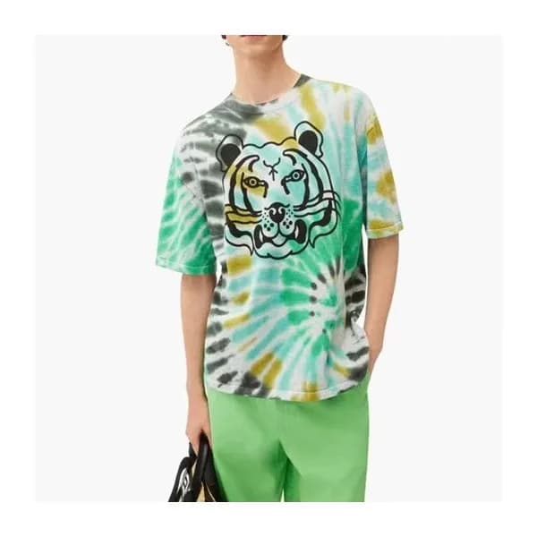 겐조 남성 그린 크루넥 반팔티 - Mens Green Tshirts - ken0186x - 1