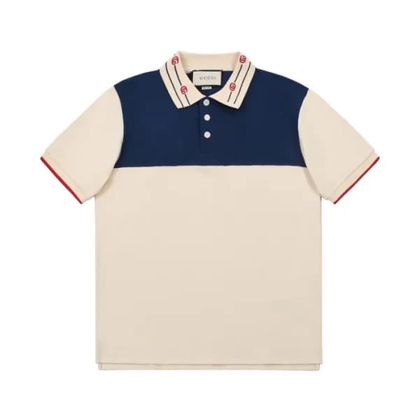 구찌 남성 네이비 폴로 반팔티 - Gucci Mens Navy Tshirts - guc04… - 1