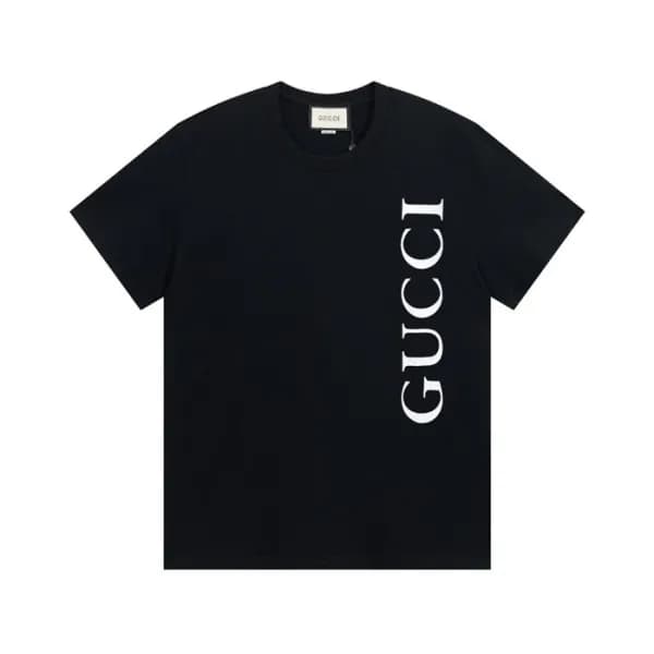 구찌 남/녀 블랙 크루넥 반팔티 - Unisex Black Tshirts - guc0490… - 1