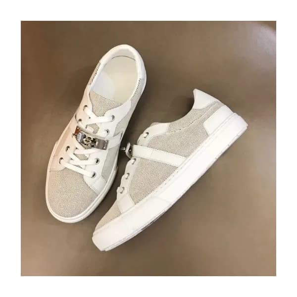 에르메스 남성 클래식 그레이 스니커즈 - Mens Gray Sneakers - her078… - 1