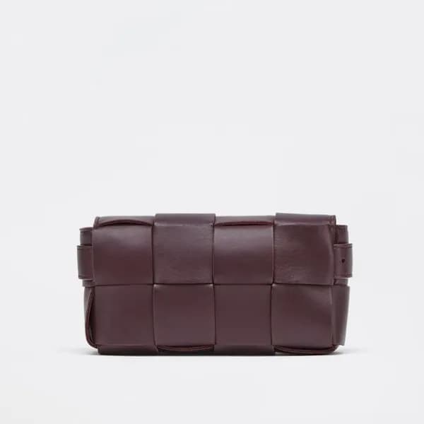 보테가 남/녀 버건디 카세트백 - Unisex Burgundy Hip-sack - bv03… - 1