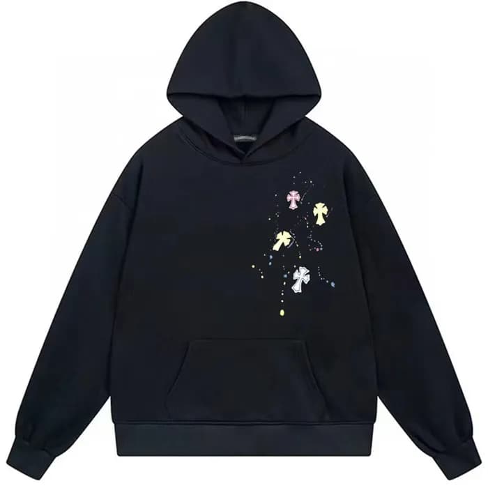 크롬하츠 남/녀 블랙 후드티 - Chrom hearts Unisex Black Hoodie… - 1