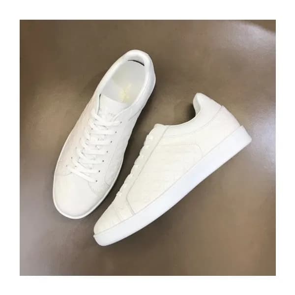 루이비통 남성 화이트 스니커즈 - Louis vuitton Mens White Sneake… - 1