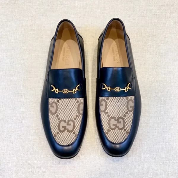 구찌 남성 이니셜 블랙 로퍼 - Gucci Mens Black Loafer - gu38x - 1