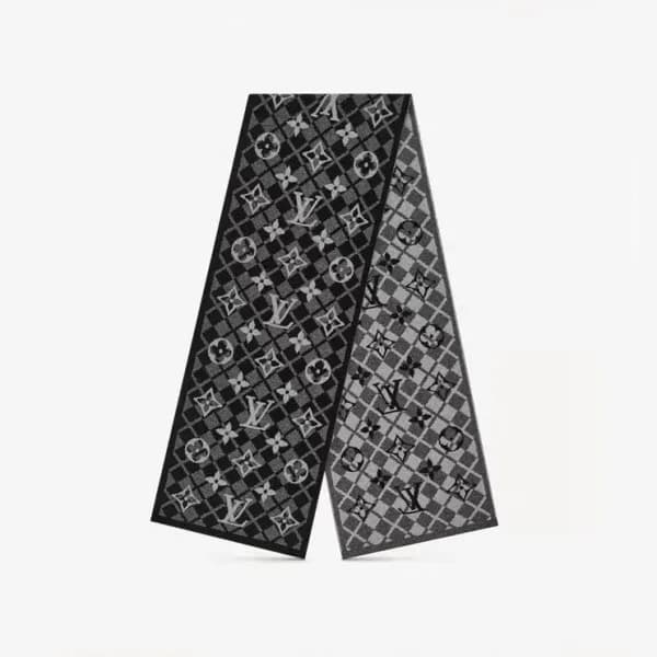 루이비통 남성 블랙 머플러 - Louis vuitton Mens Black Muffler … - 1