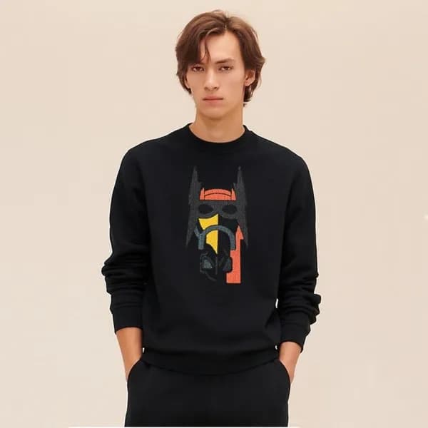 에르메스 남성 모던 블랙 맨투맨 - Hermes Mens Black Tshirts - he… - 1