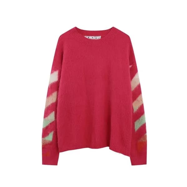 오프화이트 남성 핑크 니트 - Off-white Mens Pink Knits - of08x - 1