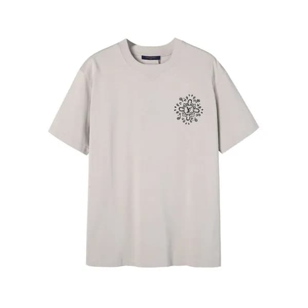 루이비통 남성 베이지 크루넥 반팔티 - Louis vuitton Mens Beige Sho… - 1