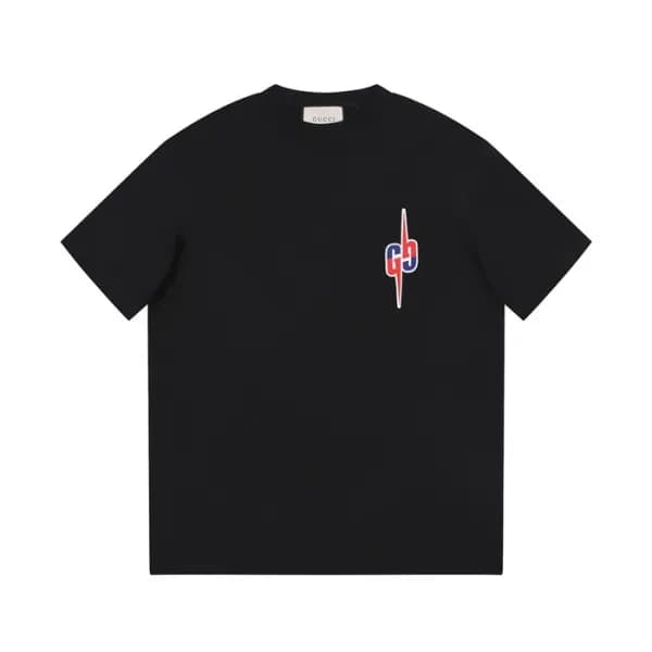 구찌 남/녀 블랙 크루넥 반팔티 - Gucci Unisex Black Short sleev… - 1