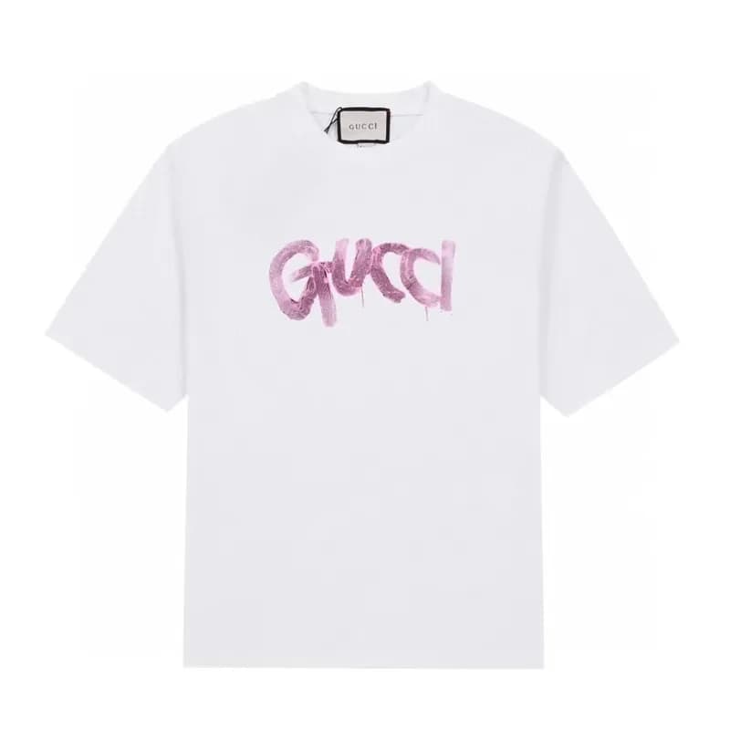 구찌 남성 화이트 크루넥 반팔티 - Gucci Mens White Short sleeved… - 1