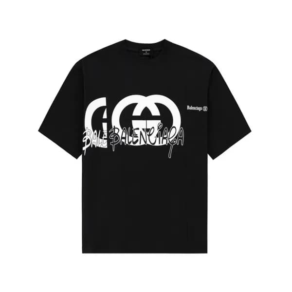 구찌 남/녀 블랙 크루넥 반팔티 - Gucci Unisex Black Short sleev… - 1