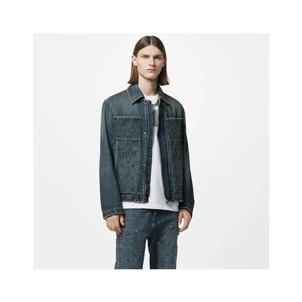루이비통 남성 캐쥬얼 블루 자켓 - Louis vuitton Mens Blue Jacket… - 1
