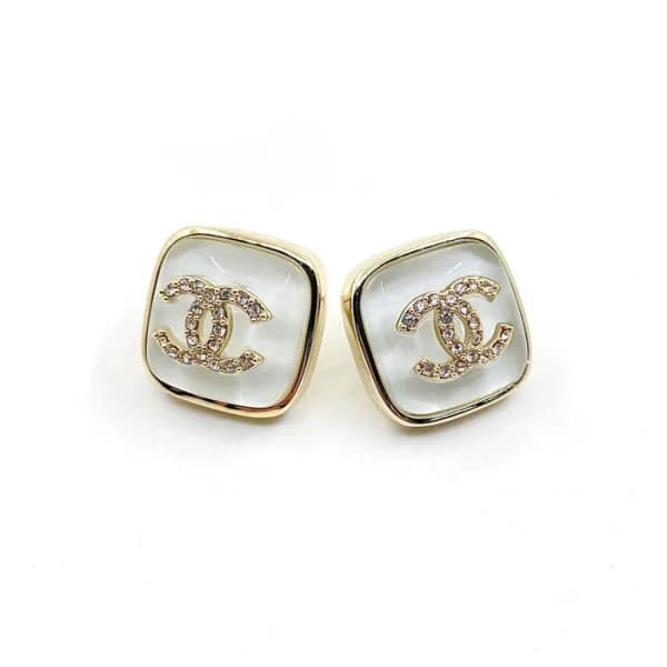 샤넬 여성 화이트 이어링 - Chanel Womens White Gold Earring -… - 1