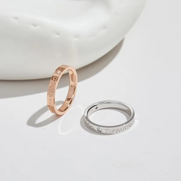 티파니 여성 화이트 골드 반지 - Tiffany Womens White Gold Ring … - 1