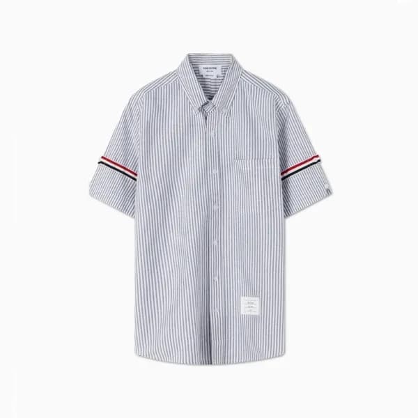 톰브라운 남성 그레이 반팔 셔츠 - Thom Browne Mens Gray Half sle… - 1