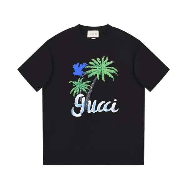 구찌 남/녀 블랙 크루넥 반팔티 - Gucci Unisex Black Short sleev… - 1