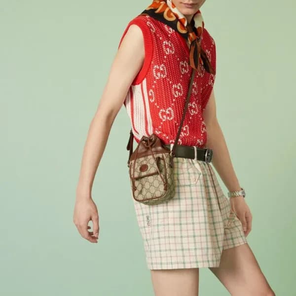 구찌 남/녀 브라운 오피디아 카메라백 - Gucci Unisex Brown Camera B… - 1