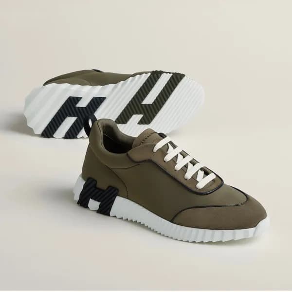 에르메스 남성 카키 스니커즈 - Hermes Mens Khaki Sneakers - he2… - 1