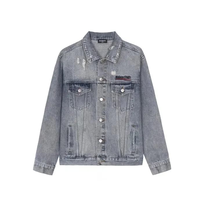 발렌시아가 남성 블루 자켓 - Balenciaga Mens Blue Jackets - ba… - 1