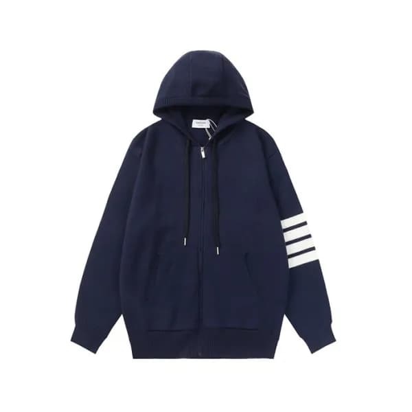 톰브라운 남성 캐쥬얼 네이비 후드티 - Thom Browne Mens Navy Hoodie… - 1