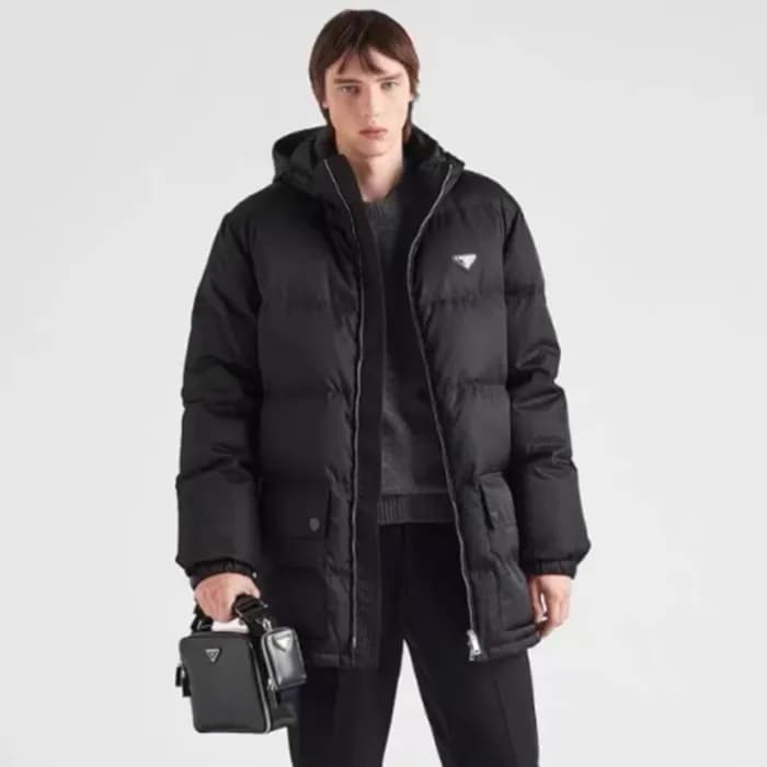 프라다 남성 블랙 다운 패딩 - Prada Mens Black Down Padding - … - 1