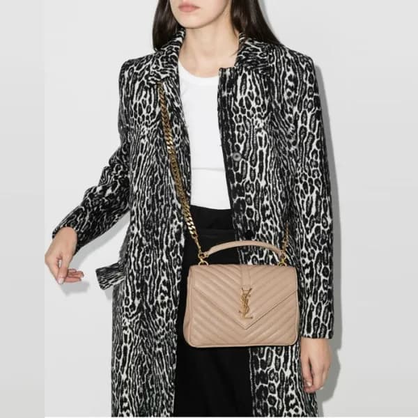 입생로랑 여성 베이지 퀄티드 백 - Saint Laurent Womens Beige Col… - 1