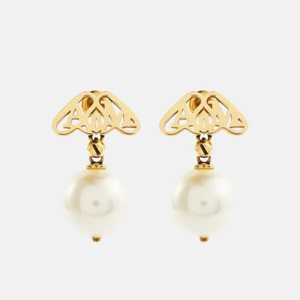 알렉산더 맥퀸 여성 골드 이어링 - Alexander Mcqueen Womens Gold … - 1