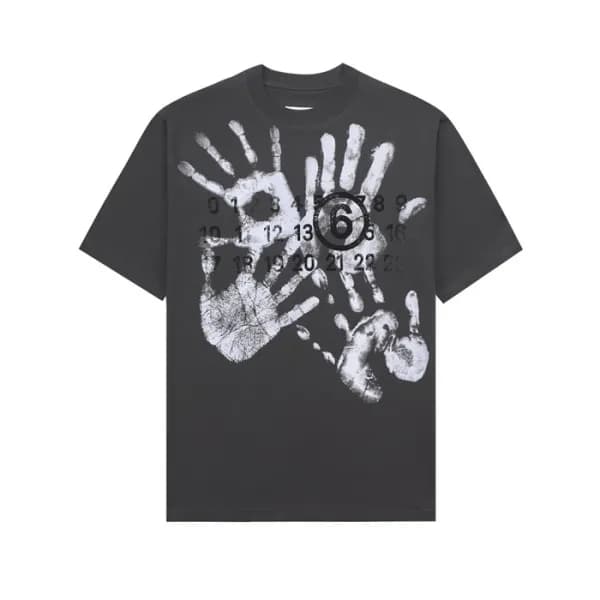 메종 마르지엘라 남/녀 그레이 반팔 티셔츠 - Maison Margiela Unisex G… - 1