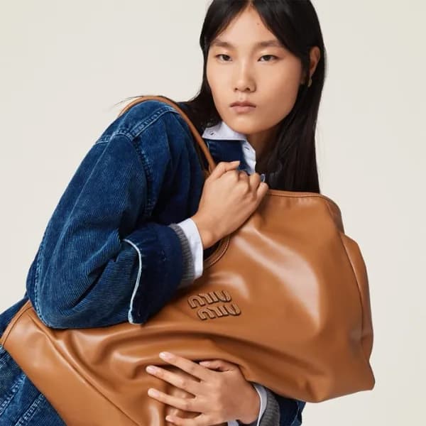 미우미우 여성 탄 아이비 백 - Miumiu Womens Ivy Bag - mib2057x - 1
