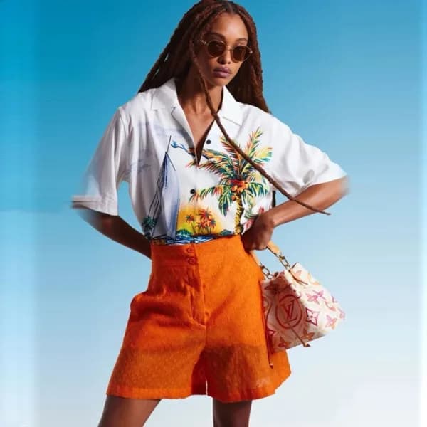 루이비통 여성 화이트 반팔 셔츠 - Louis vuitton Womens White Shi… - 1