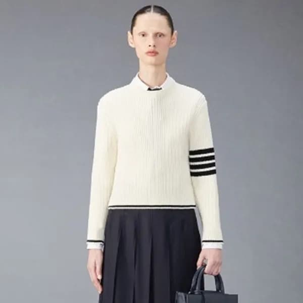 톰브라운 여성 라운드 니트 - Thom Browne Womens Knits - thc112… - 1