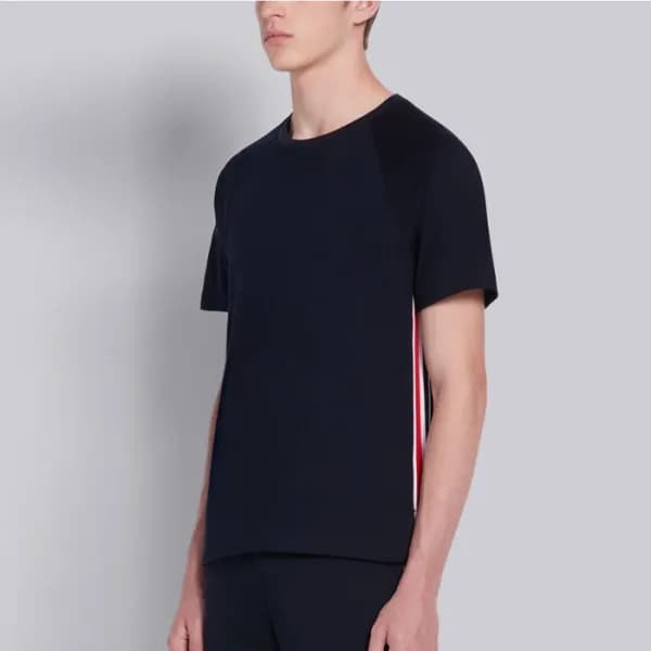 톰브라운 남성 라운드 반팔티 - Thom Browne Mens Round Tshirts -… - 1