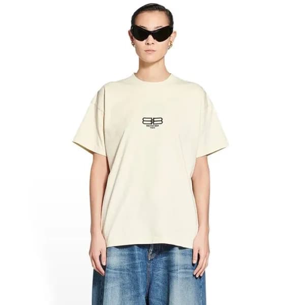 발렌시아가 여성 라운드 반팔 티셔츠 - Balenciaga Womens Round Tshi… - 1