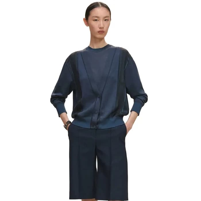 에르메스 여성 브이넥 가디건 - Hermes Womens V-neck Cardigan - … - 1