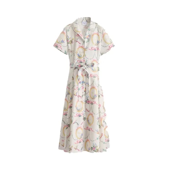 디올 여성 벨트 셔츠 드레스 - Dior Womens Belted Shirt Dress - dic16430x