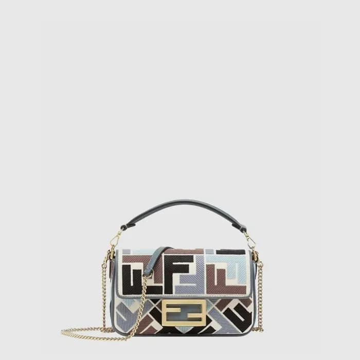 펜디 여성 FF 바게트 미니 백 - Fendi Womens FF Baguette Mini Bag - feb17058x - 1