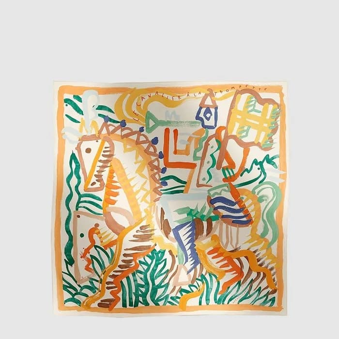 에르메스 여성 르 캐벌리어 라 트럼펫 스카프 - Hermes Womens Le Cavalier a la Trompette scarf - acc8842x - 1