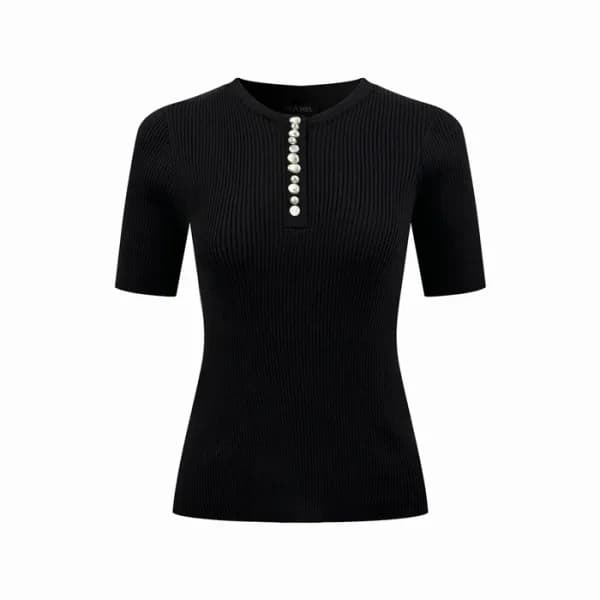 샤넬 여성 반팔 니트 - Chanel Womens Round Knitwear - chc17016x - 1