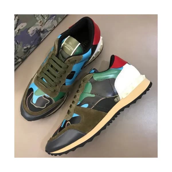 Valentino 2018 Mens Leather Sneakers/Running shoes… - 1