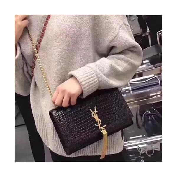 Saint Laurent Women Tassel Chain Satchel Shoulder … - 1