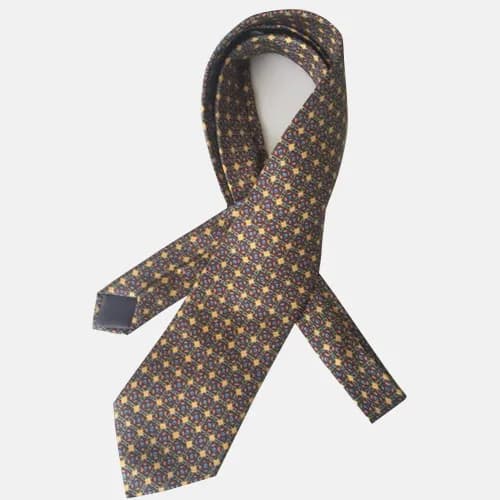 HERMES MENS NECKTIE BROWN - 에르메스 남성용 넥타이 브라운 - 1