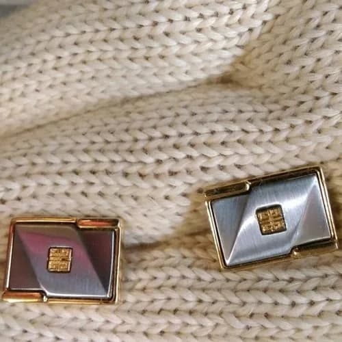GIVENCHY MENS YELLOW GOLD CUFFS - 지방시 남성용 … - 1