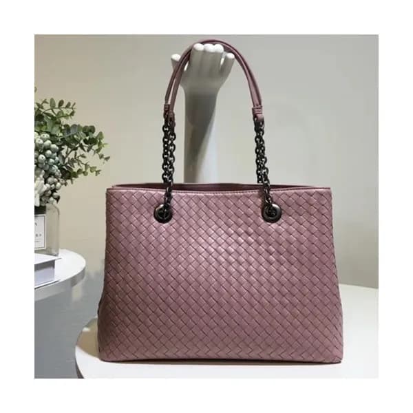 Bottega Veneta Leather Pink Women Tote Shoulder Ba… - 1