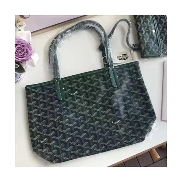 Goyard Leather Green Tote Shopper Bag,30CM - 고야드 레… - 1
