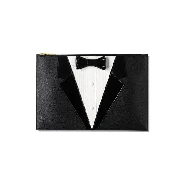 Thom Browne Leather Smoking Suit Clutch Bag ,30/33… - 1